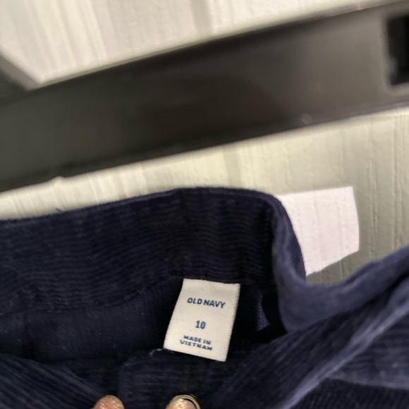 Navy cord a-line button down mini skirt - Picture 2 of 4